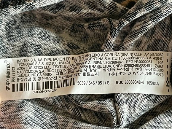 Zara Womens Turtleneck Long Sleeve Animal Print Pullover Top SZ S - Picture 8 of 8